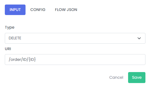 Sample REST trigger configuration